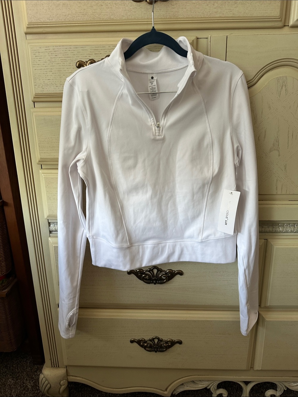 Yogalicious White Quarter-Zip Pullover